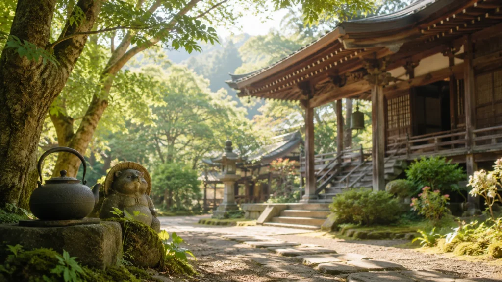 茂林寺と分福茶釜の民話をイメージした親しみやすい風景