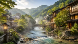 世のちり洗う 四万温泉